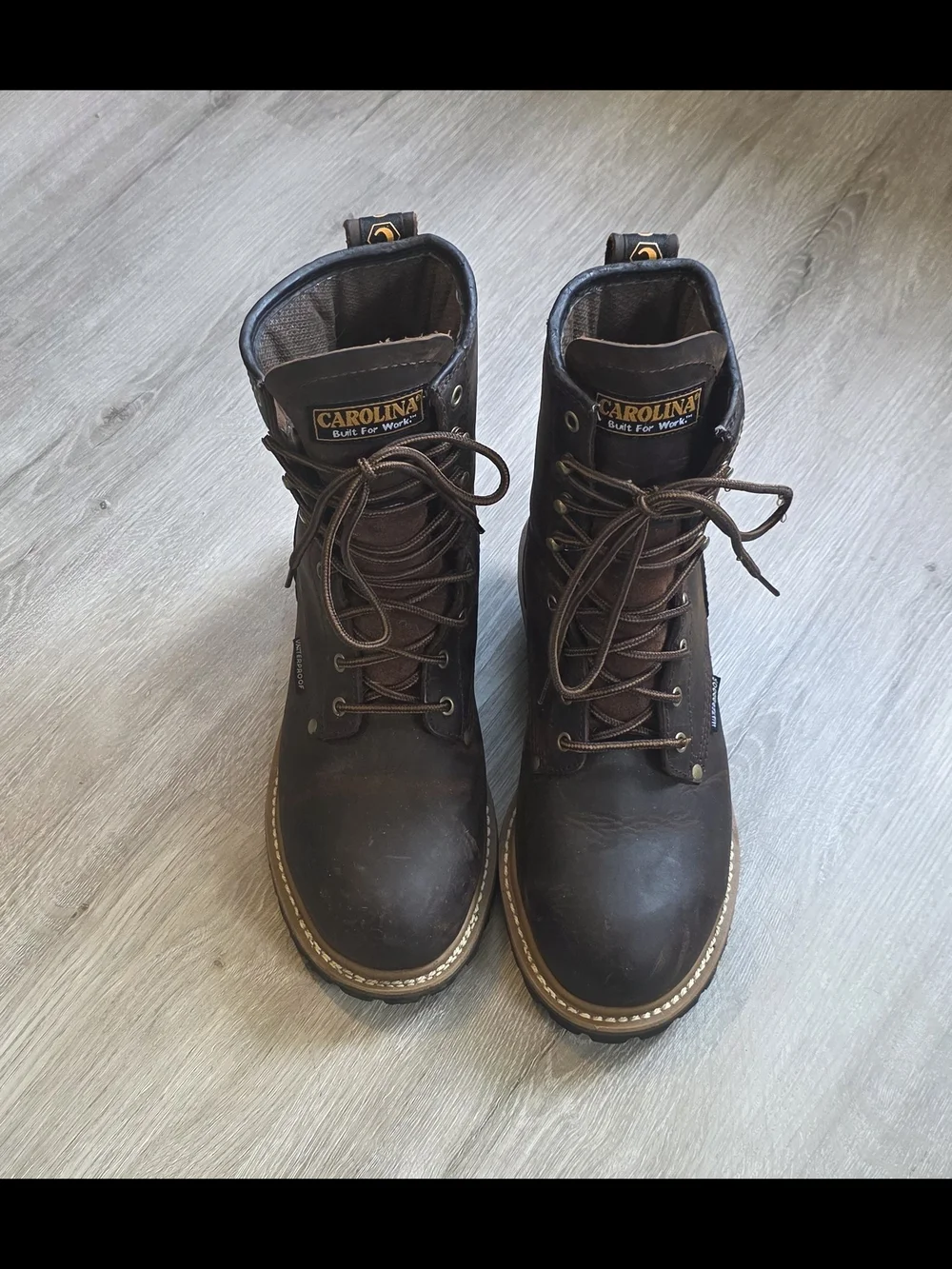 Carolina Men's Brown Steel Toe Waterproof Work Boots Excellent Condition 9D